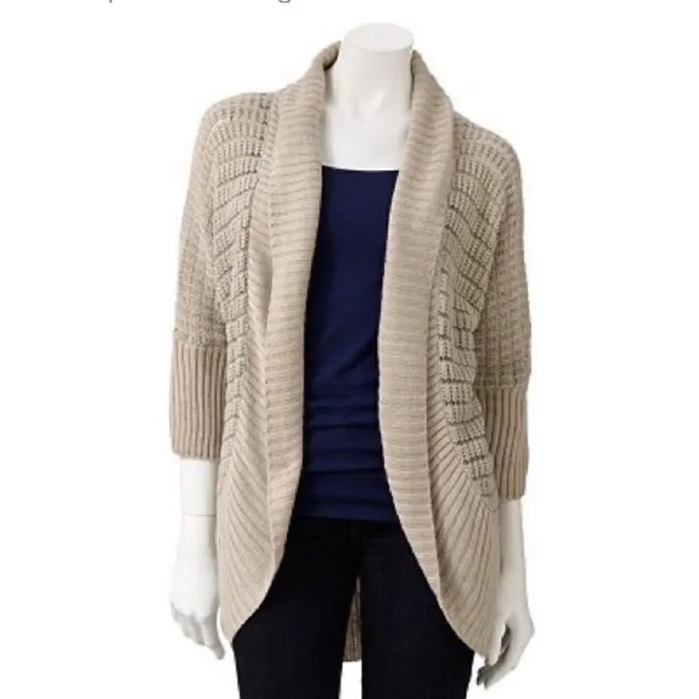 Womens Takeout Dolman Open Cardigan  - Sz XS